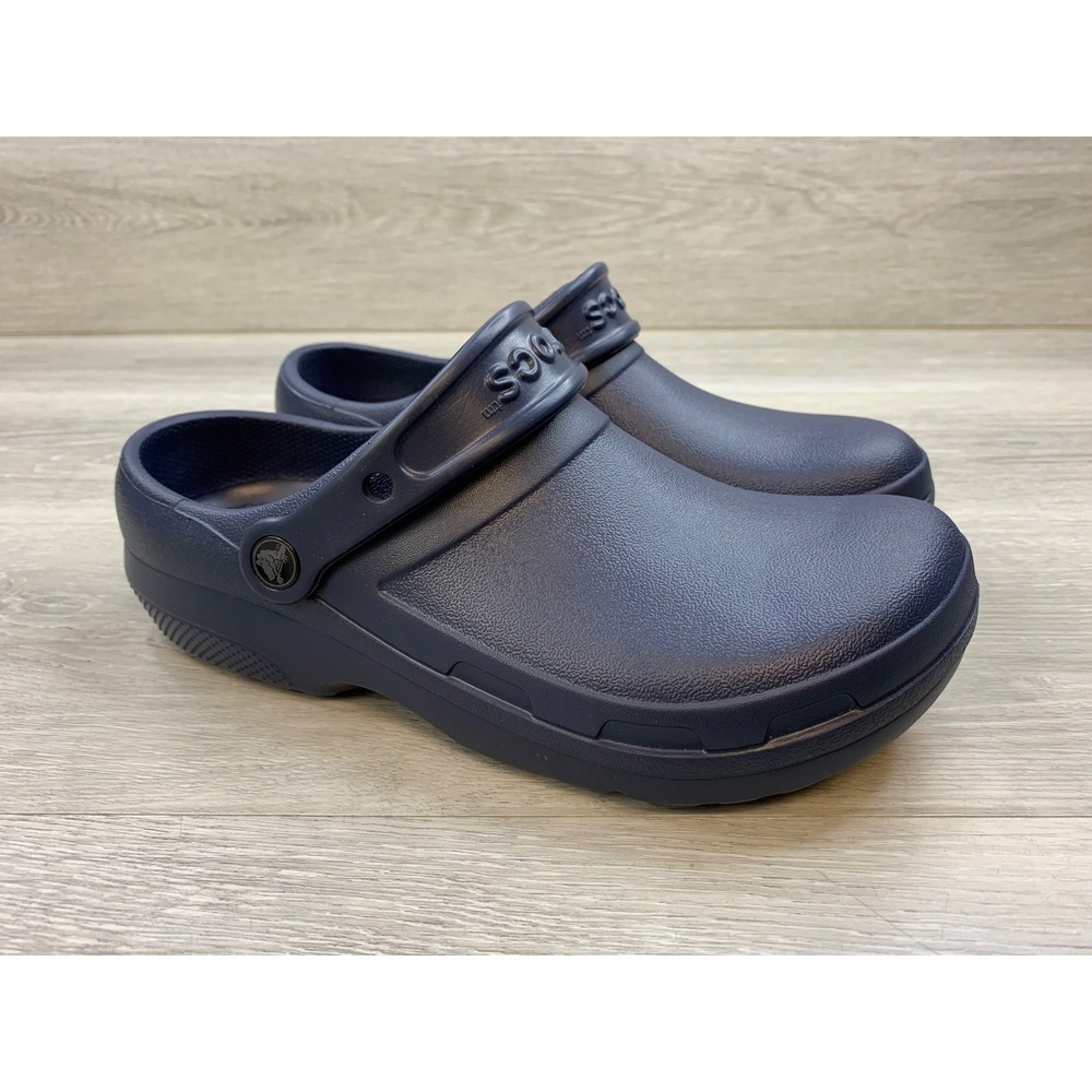 Crocs Bistro Clogs Navy Blue Slip Resistant Work Shoes Women's 10 Casual Shoes